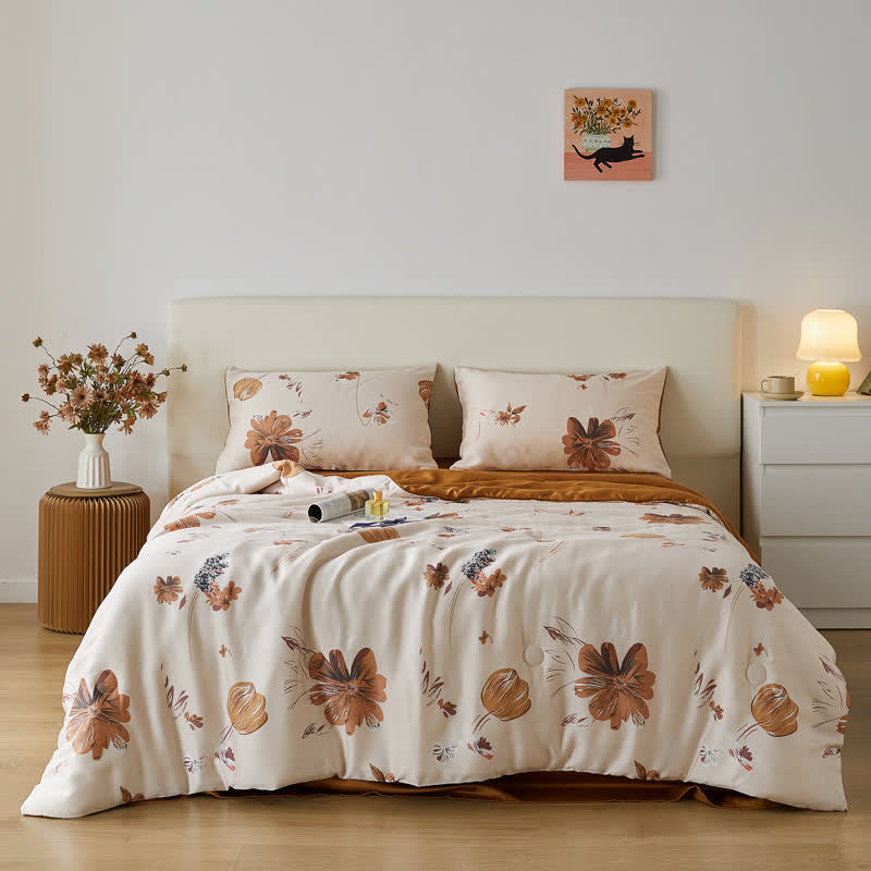 Biancheria da letto estiva floreale in fibra di Lyocell Tulip