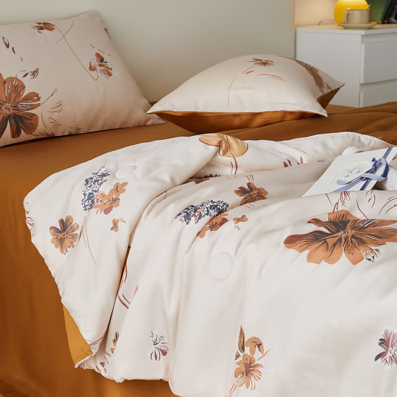 Biancheria da letto estiva floreale in fibra di Lyocell Tulip