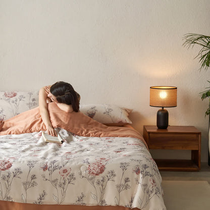 Biancheria da letto traspirante floreale in fibra di Lyocell estiva