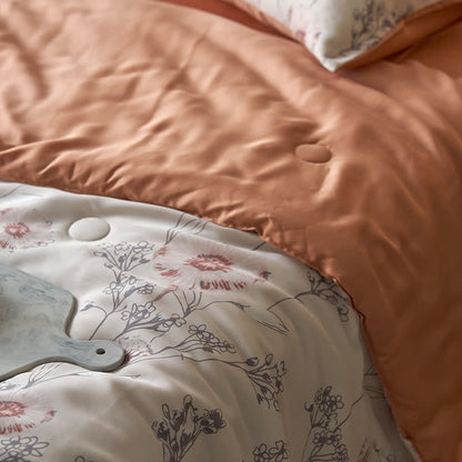 Biancheria da letto traspirante floreale in fibra di Lyocell estiva