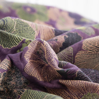 Trapunta reversibile in garza di cotone con motivo floreale Blossom