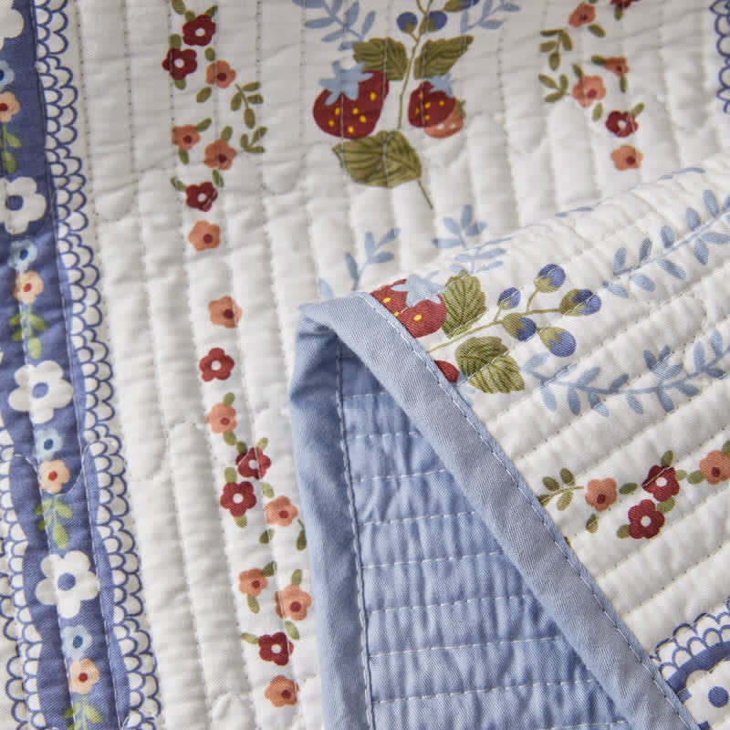 Biancheria da letto trapuntata floreale fresca in puro cotone