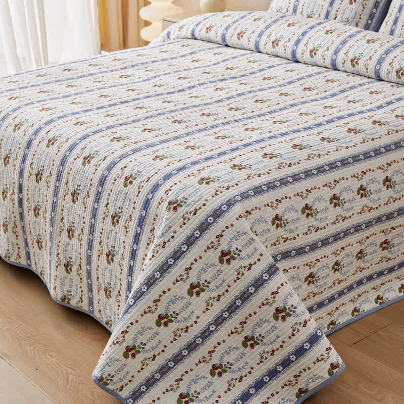 Biancheria da letto trapuntata floreale fresca in puro cotone