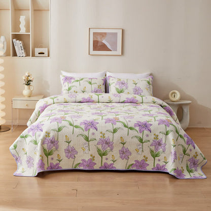 Biancheria da letto trapuntata in puro cotone Rural Lily