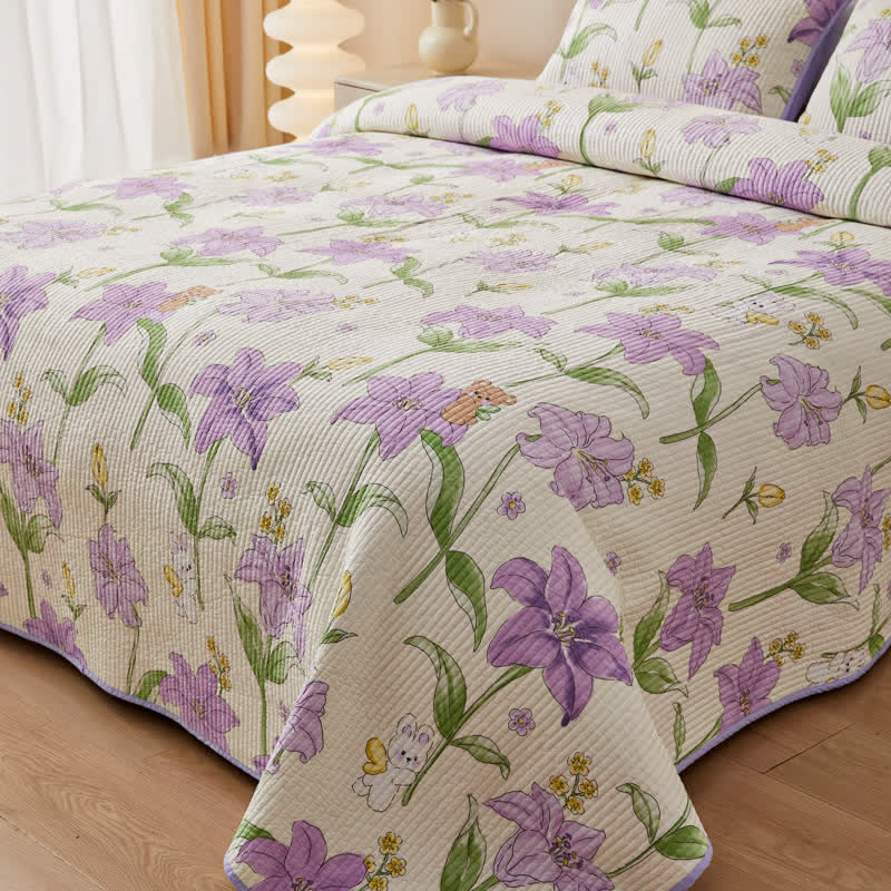 Biancheria da letto trapuntata in puro cotone Rural Lily