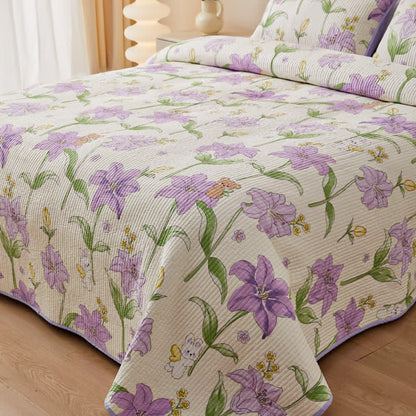 Biancheria da letto trapuntata in puro cotone Rural Lily