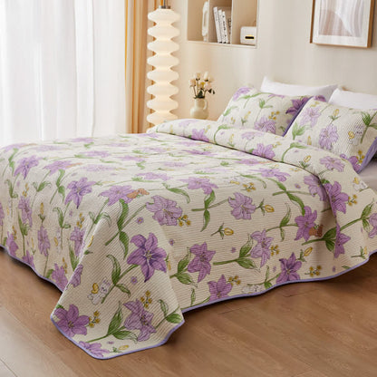 Biancheria da letto trapuntata in puro cotone Rural Lily
