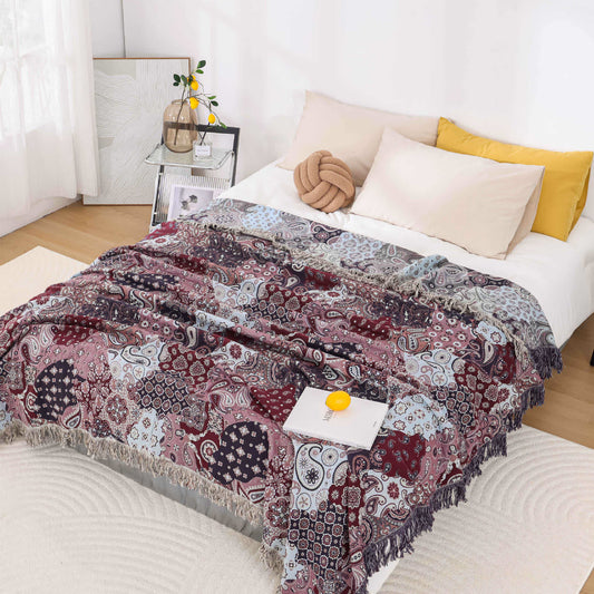 Trapunta traspirante in garza di cotone con nappa jacquard