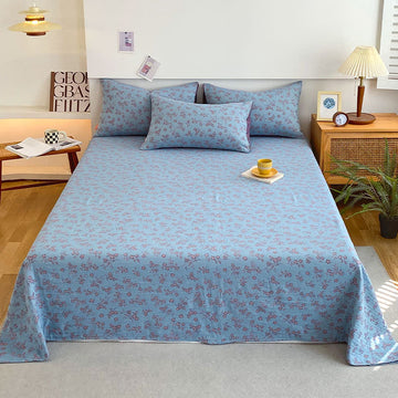 Biancheria da letto vintage in garza di cotone in stile pastorale