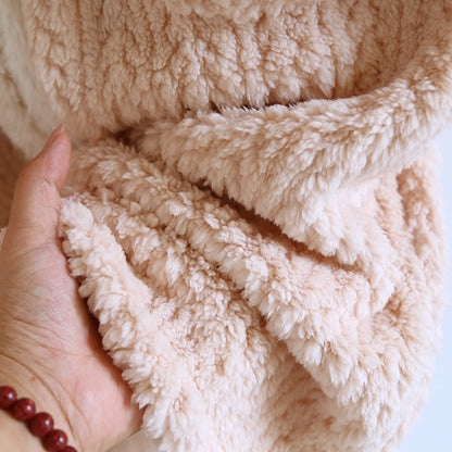 Camicia da notte in pile con scollo a V e spighe di grano