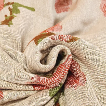 Coperta estiva in fibra di bambù con rose rurali