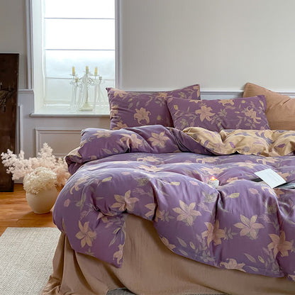 Set di biancheria da letto in garza di cotone con motivo floreale Lily