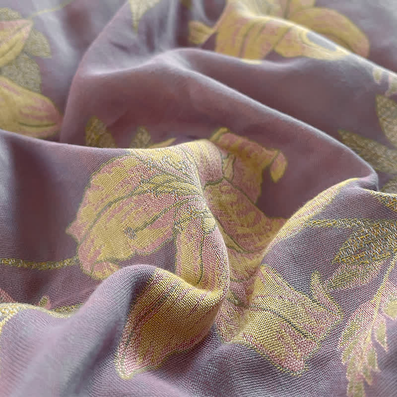 Set di biancheria da letto in garza di cotone con motivo floreale Lily