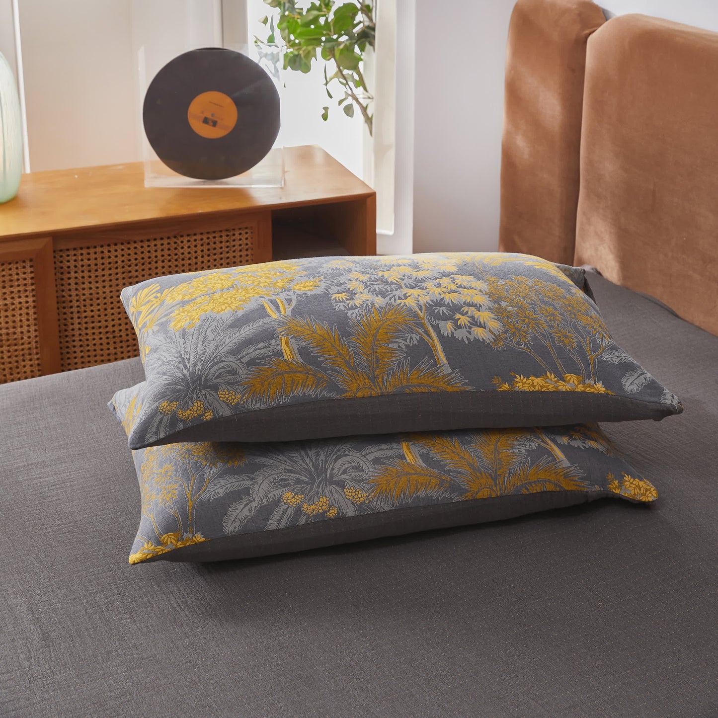 Set di biancheria da letto in garza di cotone stile naturale (4 pezzi)