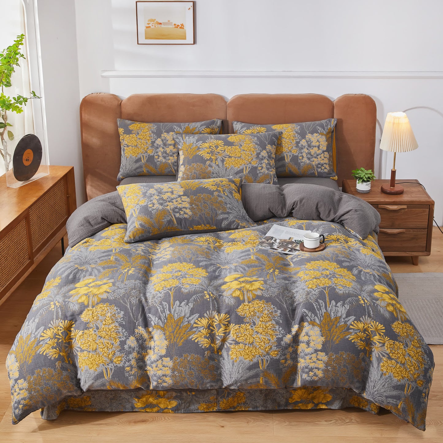 Set di biancheria da letto in garza di cotone stile naturale (4 pezzi)