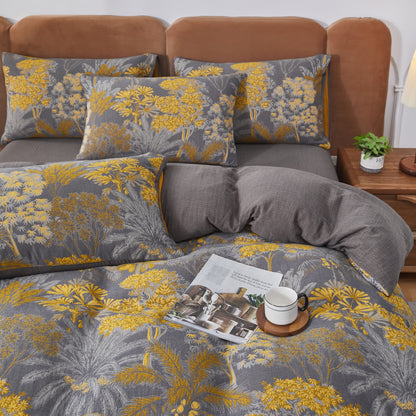 Set di biancheria da letto in garza di cotone stile naturale (4 pezzi)