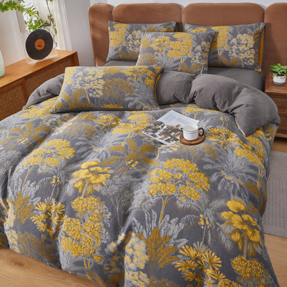 Set di biancheria da letto in garza di cotone stile naturale (4 pezzi)