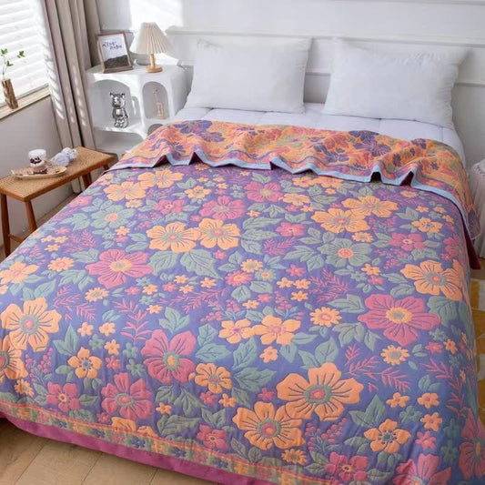 Trapunta estiva in jacquard di cotone pastorale