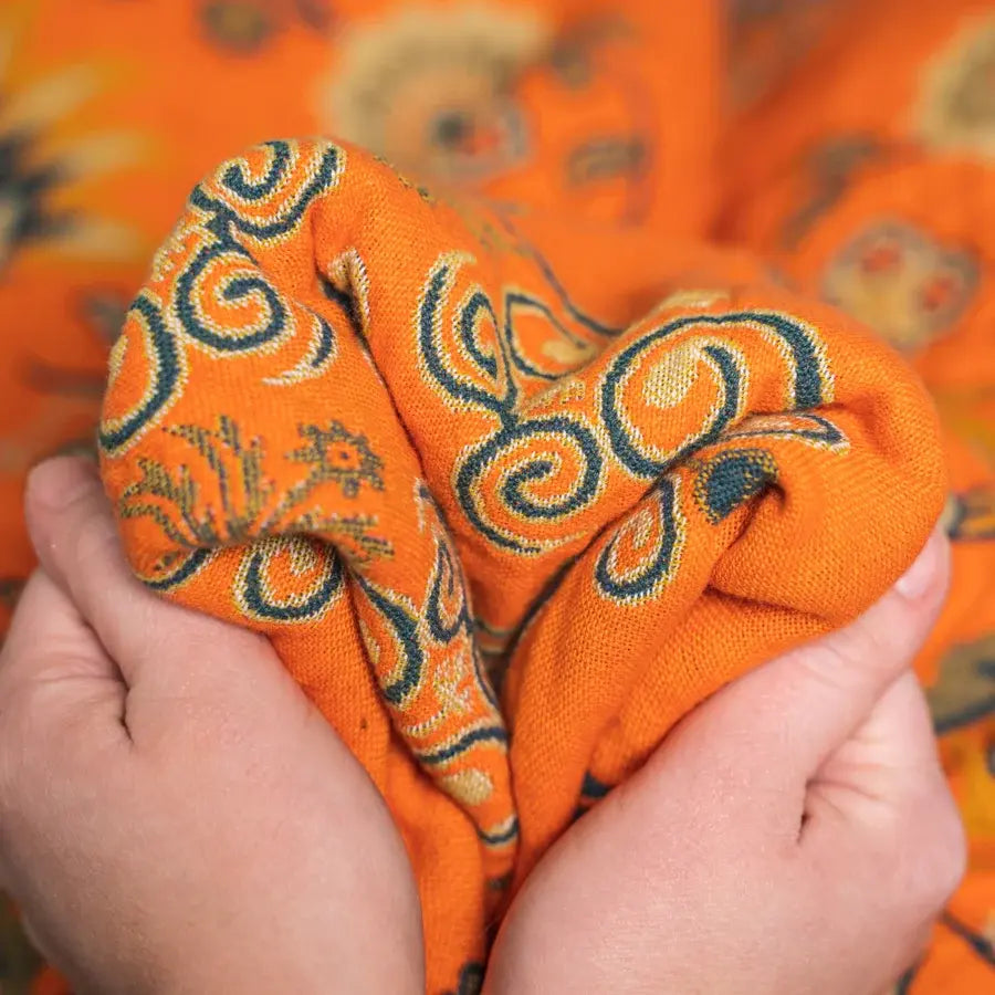 Coperta vintage Ownkoti con motivo floreale per divano