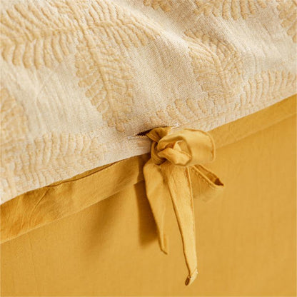 Set di biancheria da letto in garza di cotone con cravatta jacquard (4 pezzi)