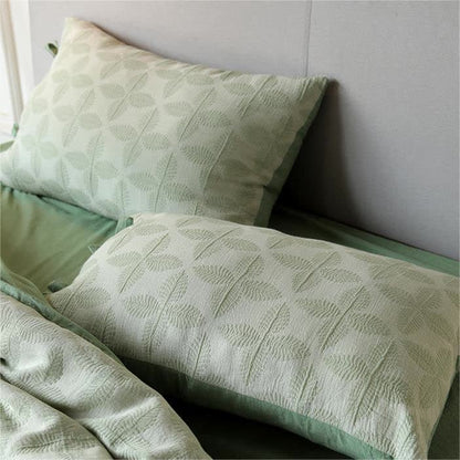 Set di biancheria da letto in garza di cotone con cravatta jacquard (4 pezzi)