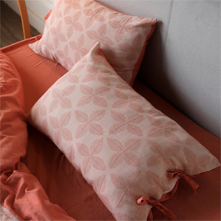 Set di biancheria da letto in garza di cotone con cravatta jacquard (4 pezzi)