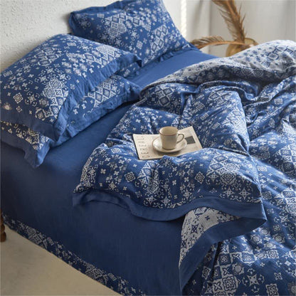 Set di biancheria da letto in garza vintage di puro cotone (4 pezzi)