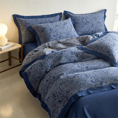 Set di biancheria da letto vintage in garza di cotone jacquard (4 pezzi)