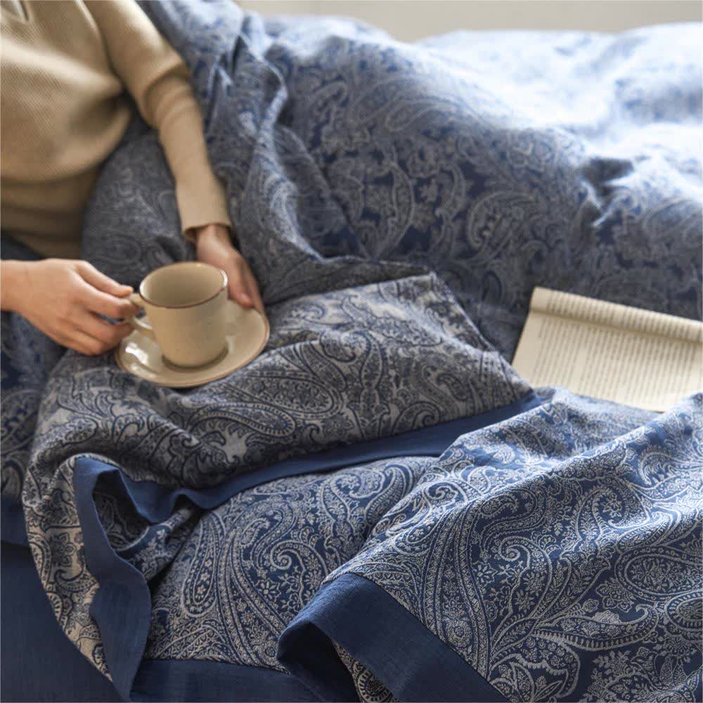 Set di biancheria da letto vintage in garza di cotone jacquard (4 pezzi)