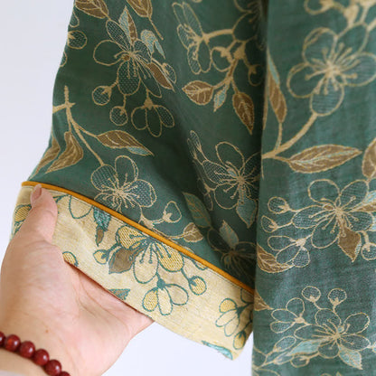 Pigiama casual in cotone con stampa floreale vintage