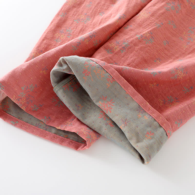 Pigiama in cotone con scollo tondo pastorale