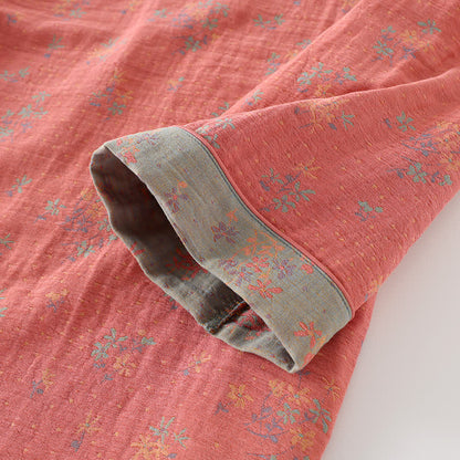 Pigiama in cotone con scollo tondo pastorale