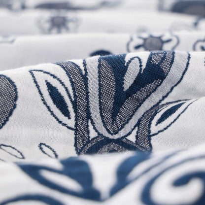 Trapunta leggera con nappa in cotone Paisley retrò