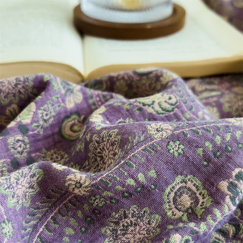 Lenzuolo con angoli vintage in puro cotone jacquard