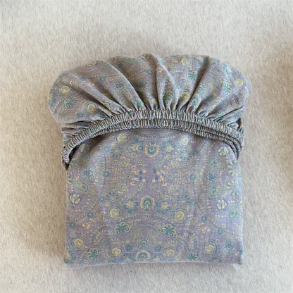 Lenzuolo con angoli vintage in puro cotone jacquard