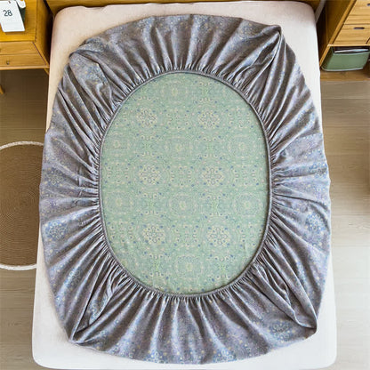 Lenzuolo con angoli vintage in puro cotone jacquard