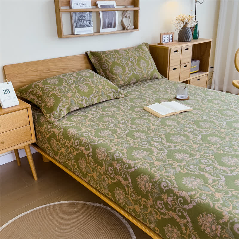 Lenzuolo con angoli in garza di cotone elegante vintage