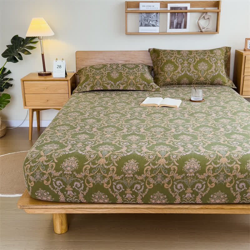 Lenzuolo con angoli in garza di cotone elegante vintage