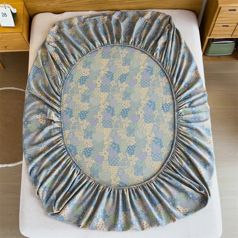 Elegante lenzuolo con angoli in garza di cotone jacquard