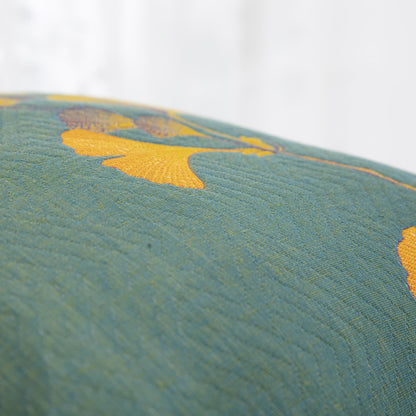 Federe in garza di cotone jacquard con foglie di ginkgo (2 pezzi)