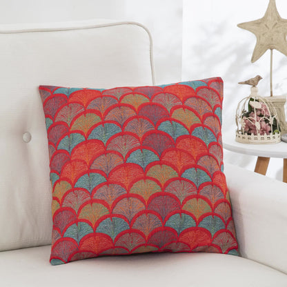 Federe in garza di cotone con motivo a squame di pesce in jacquard (2 pezzi)