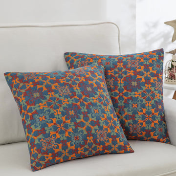 Federe in garza di cotone con mandala bohémien (2 pezzi)