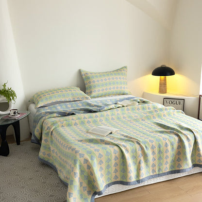 Trapunta estiva in garza di cotone Refresh Pine