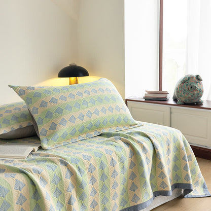 Trapunta estiva in garza di cotone Refresh Pine