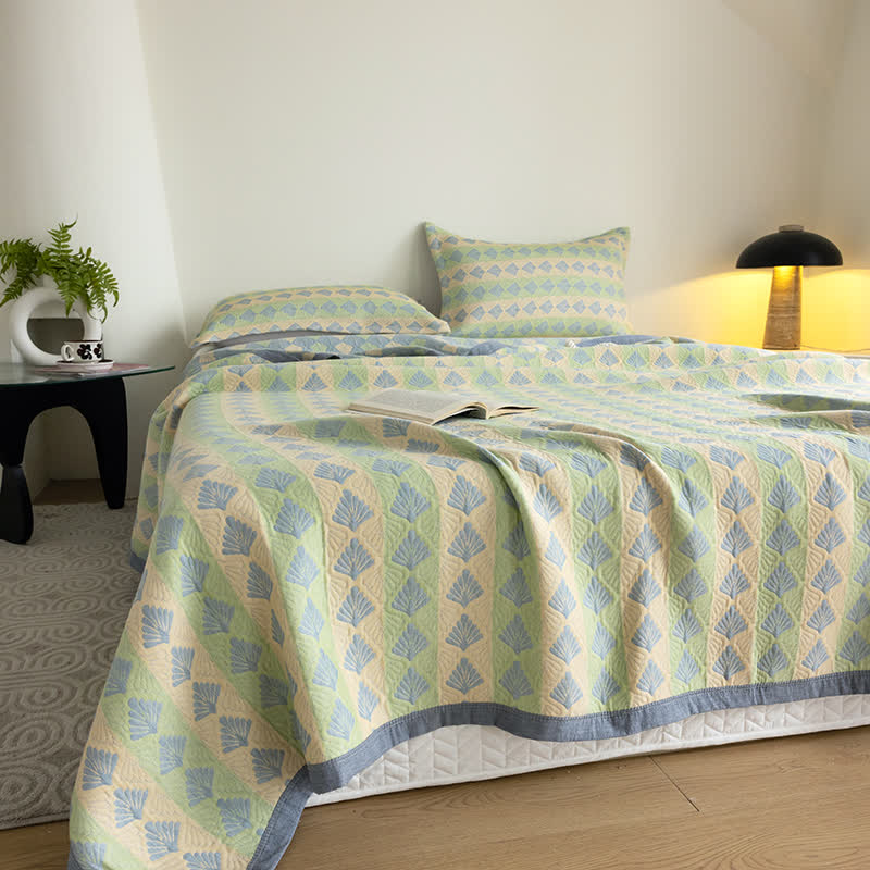 Trapunta estiva in garza di cotone Refresh Pine