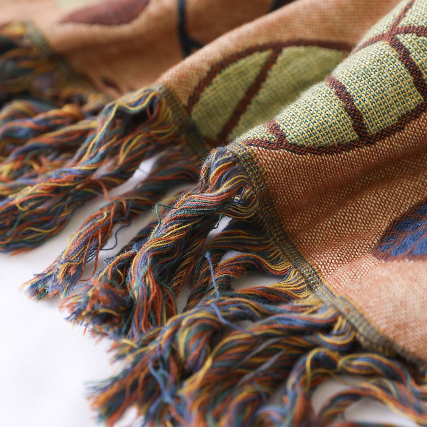 Trapunta reversibile con nappa a foglia in cotone rinfrescante
