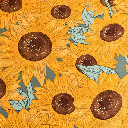 Copridivano elastico ed estensibile a forma di girasole rurale