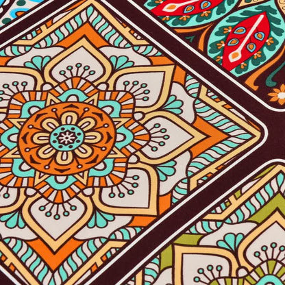 Copridivano elastico con fiori mandala retrò