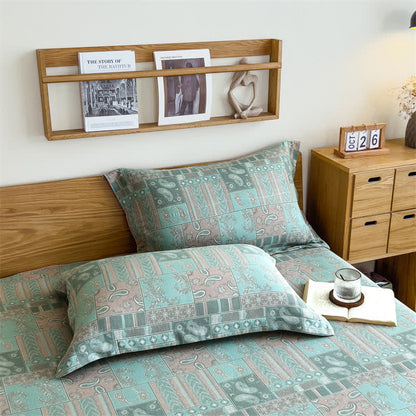 Lenzuolo con angoli in garza di cotone Paisley Vintage