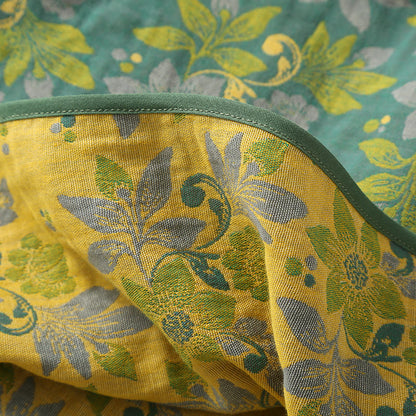 Camicia da notte floreale in garza di cotone jacquard
